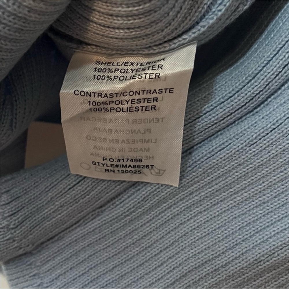 NWT Emory Park Light Blue Ribbed knit Crop Top - Picture 4 of 7